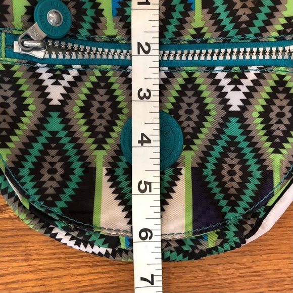 KIPLING Lucy, Crossbody Bag, Teal/White/Green/Black/Brown, 6.5”x8” - Picture 12 of 14